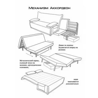 Как собрать диван аккордеон