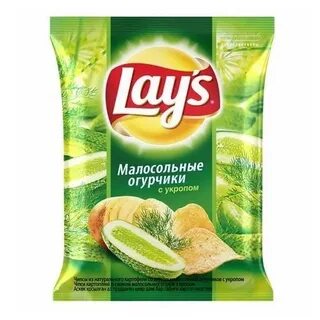 Чипсы малосольные огурчики