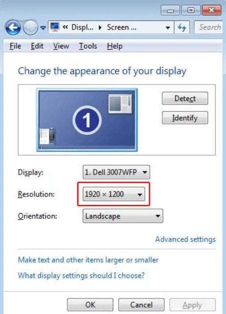 Changed screen