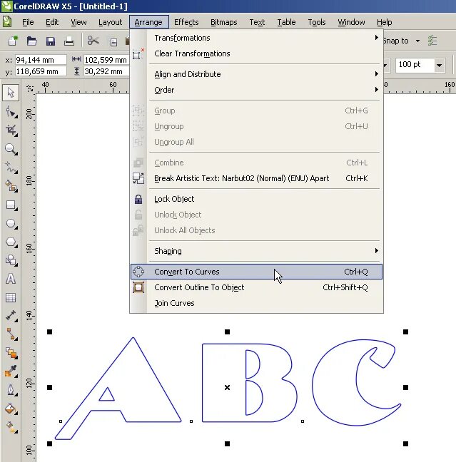 Convert to curves в coreldraw. Преобразование в кривые в coreldraw. Перевести в кривые в кореле. Кривые шрифты корел.