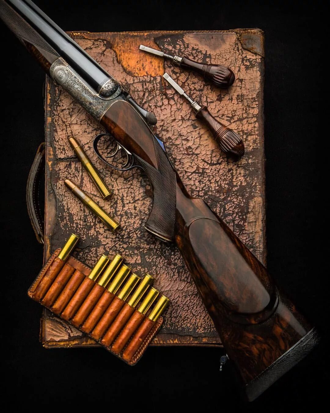 Westley Richards Farquharson. Охотничье ружье. Красивое охотничье оружие. Охотничье оружие двустволка.