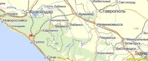 Расстояние новороссийск лабинск