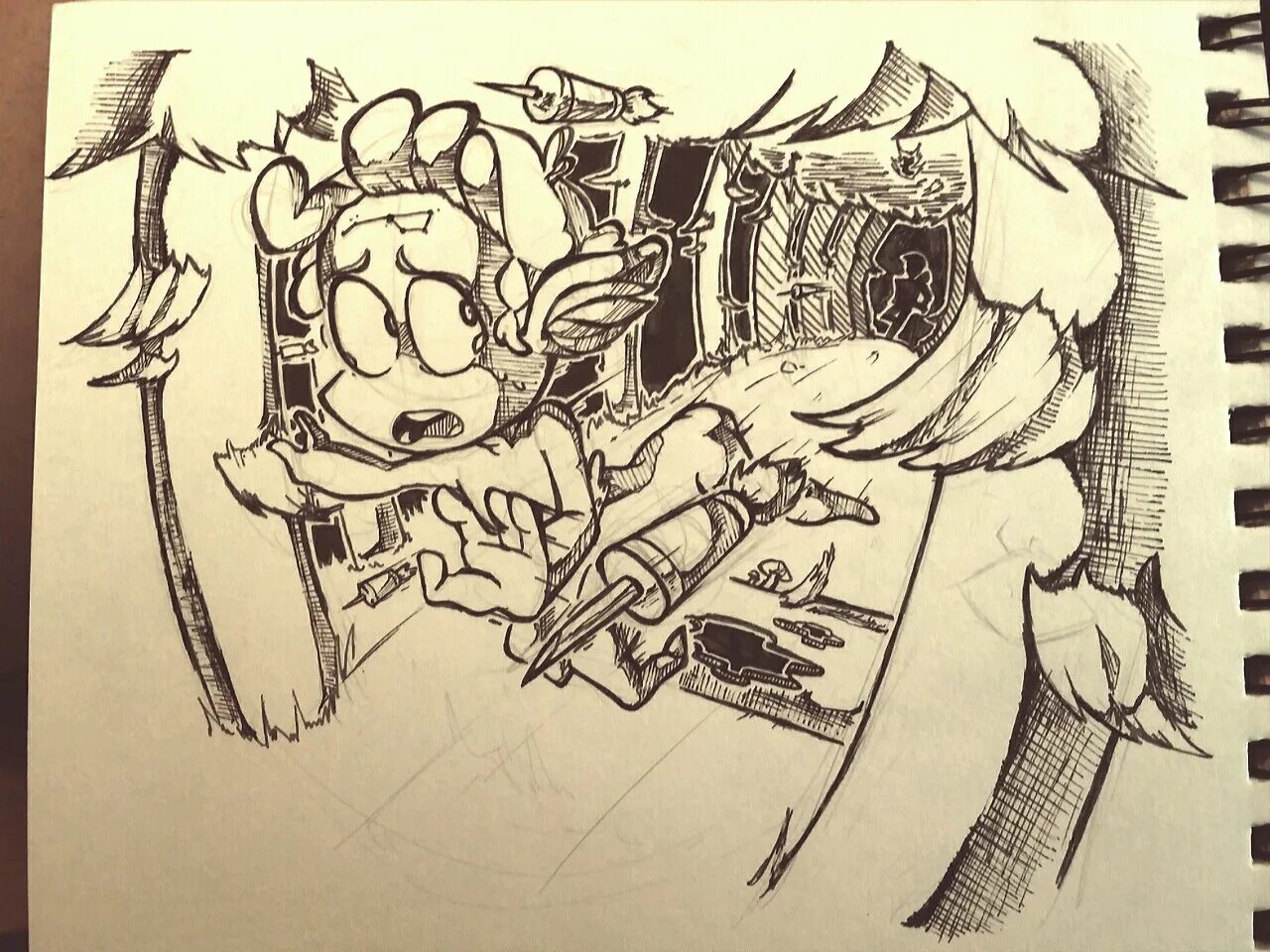 Falling monsters