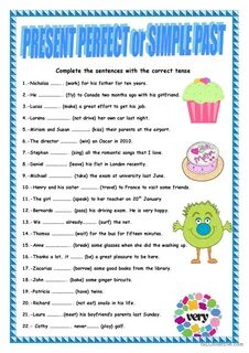 Past simple present perfect tasks