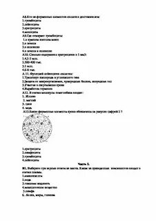 Тест по теме строение организма 8 класс