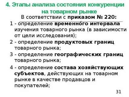 Исследование товарных рынков