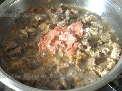 Подлив с мясом луком морковью