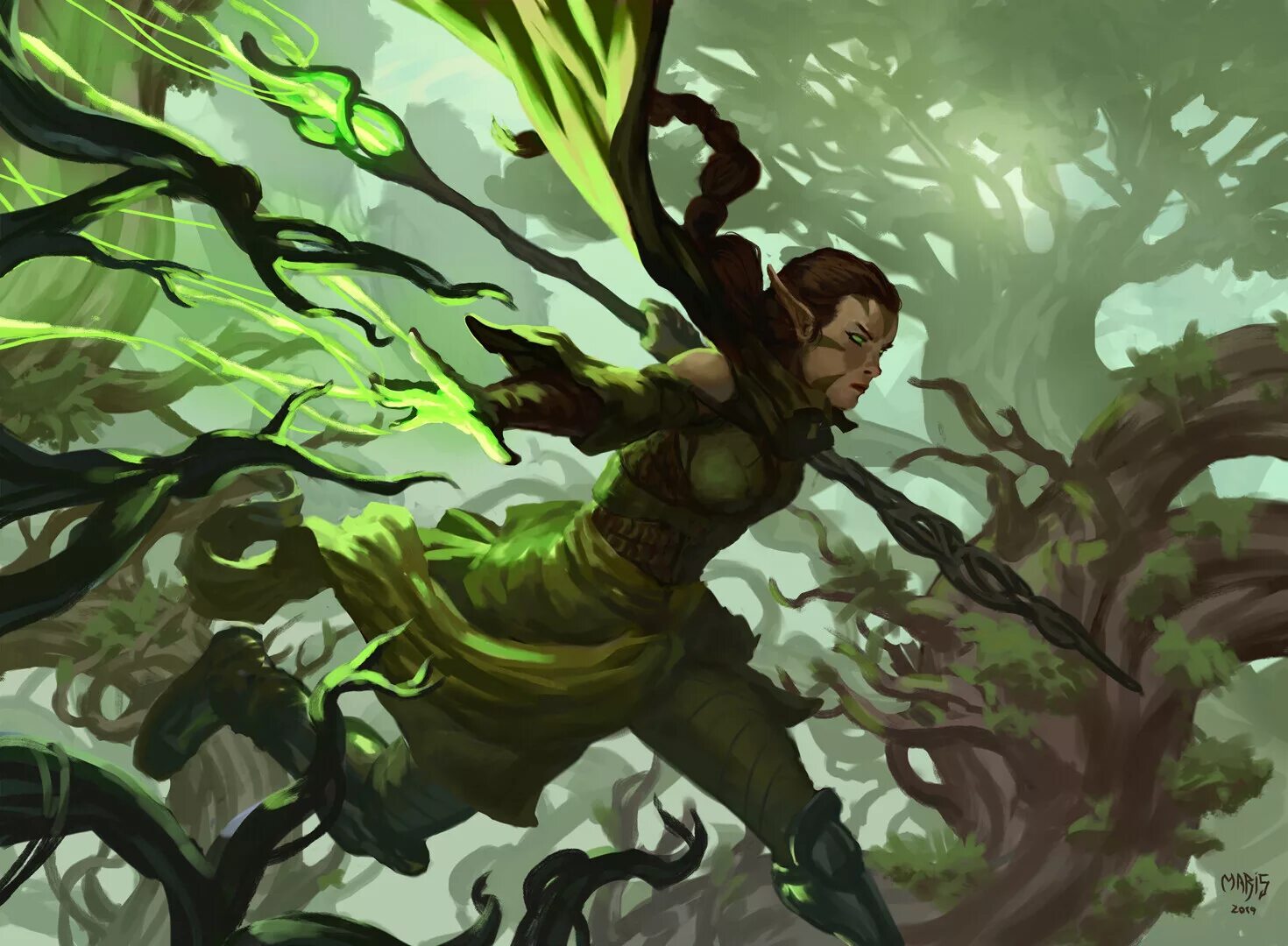 Magic the Gathering Нисса. МТГ Нисса Ревейн. Нисса Ревейн арт. Nissa MTG Art.