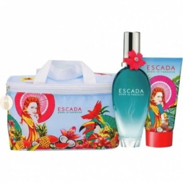 Born in paradise. Escada born in paradise lady. escada bl 150ml. эскада бон парадиз. эскада набор подарочный red.