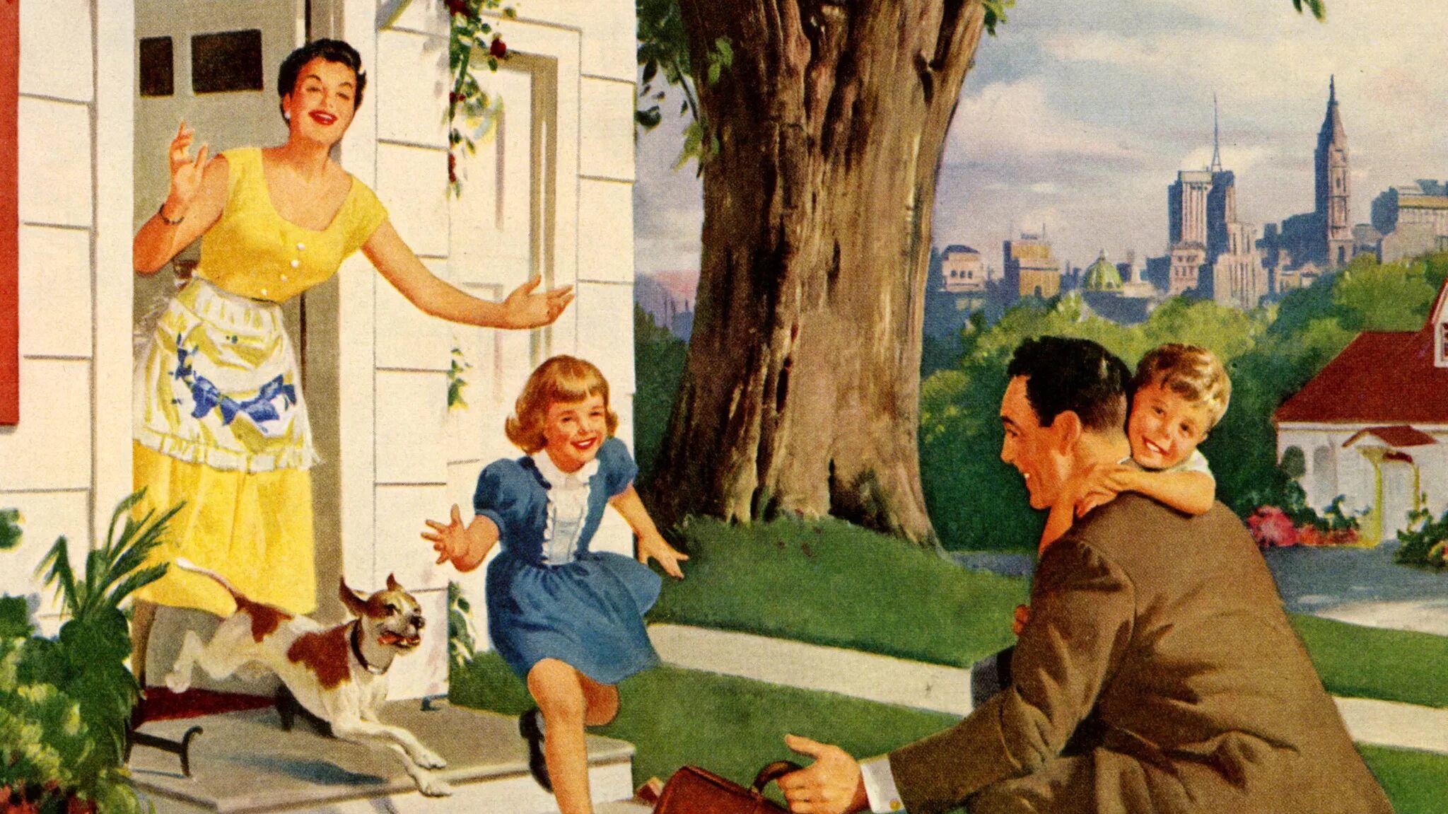 Stories are. Американская семья 50-х. Американская мечта 50е. Американская мечта иллюстрации. Семья американские плакаты шестидесятых?.