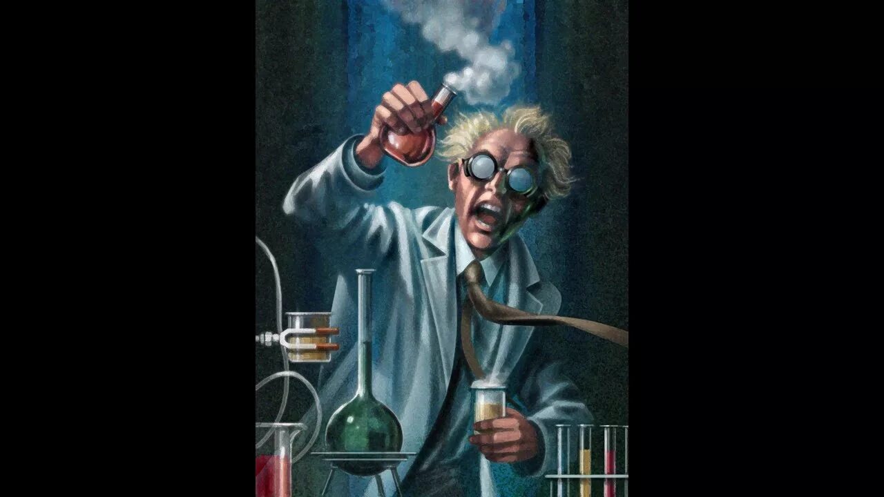 Безумный ученый очень боялся. Безумный ученый. Сумасшедший Химик. Безумные ученые. Персонаж Безумный ученый.