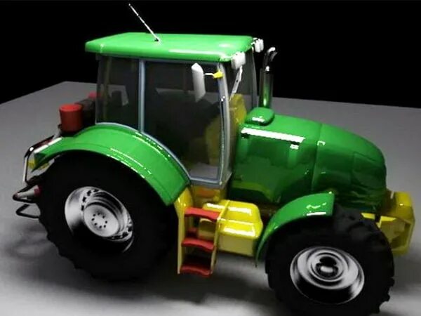 Зеленый трактор. Трактор 3д. Модель зеленый трактор.