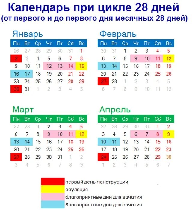 Сколько дней до следующих месячных