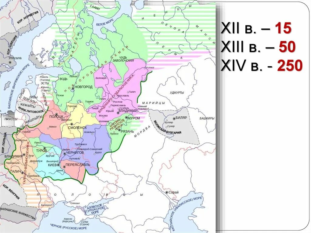 Феодальная раздробленность на Руси карта. Карта Руси в период феодальной раздробленности. Новгородское княжество карта раздробленность. Русь в период политической раздробленности карта. Полоцкая раздробленность