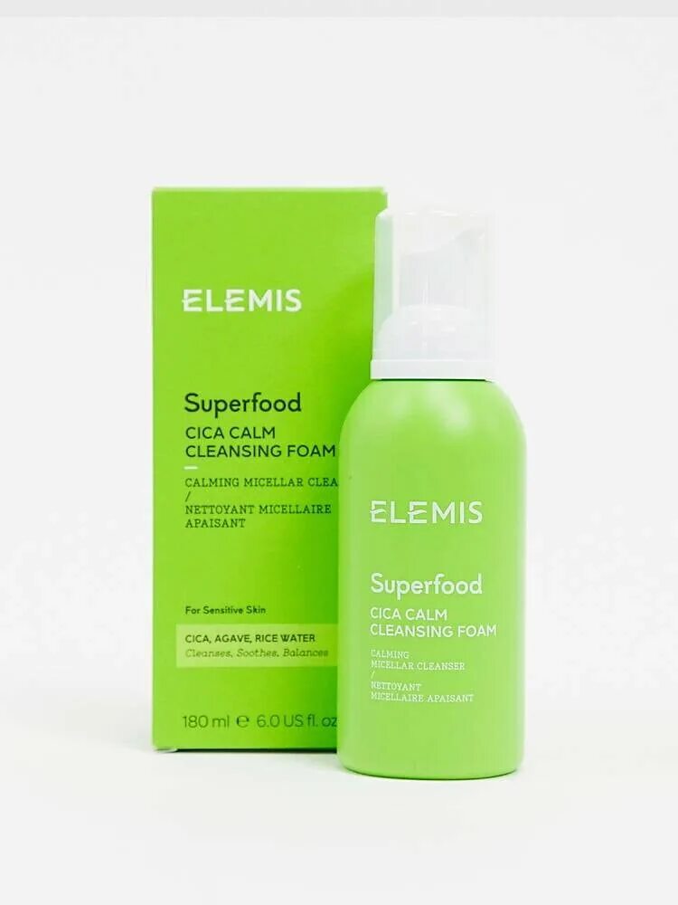 Calming cleansing foam. Elemis cica Calm Cleansing Foam. Elemis Superfood cica Calm Cleansing Foam. Superfood успокаивающая пенка для умывания 180 мл. Elemis пенка для умывания.