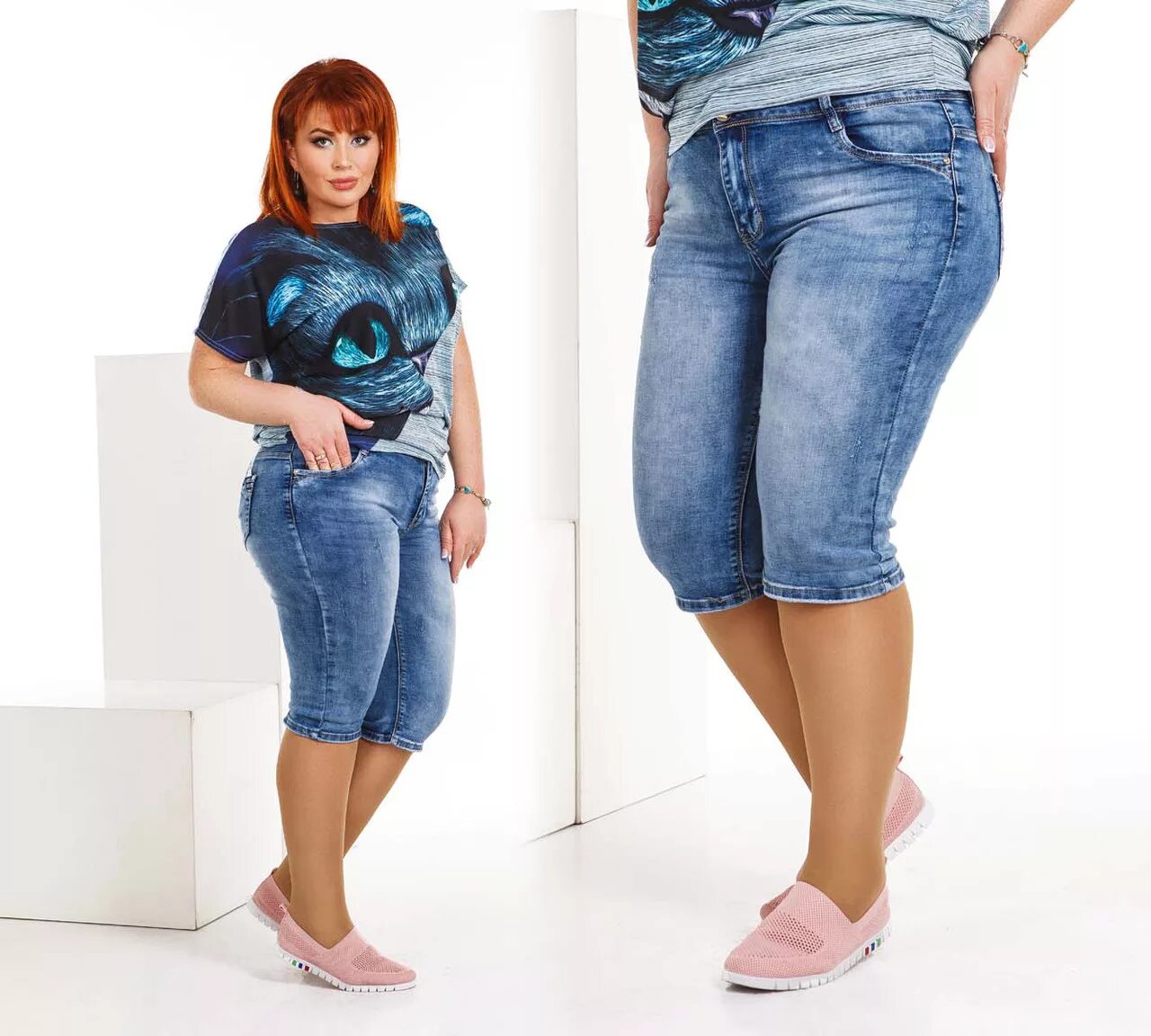 Бриджи джинсовые для женщин. Джинсы женские больших размеров. Джинсовые капри для полных. Джинсовые бриджи женские.