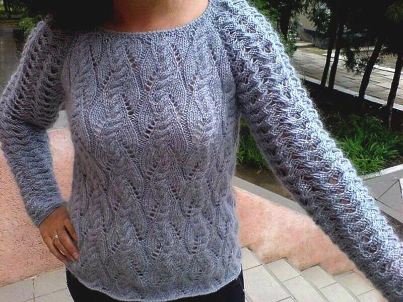 свитер с рукавами из мохера. узор для мохеровой кофты. узор джемпера из мохера. пуловер женский спицами. кофта из мохера.