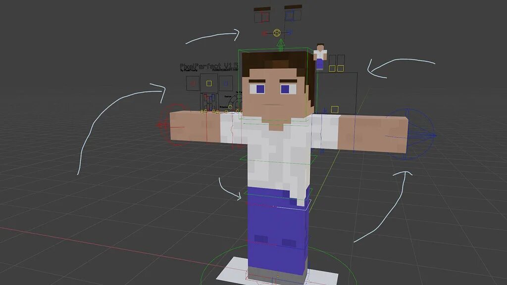 Minecraft simple rig blender