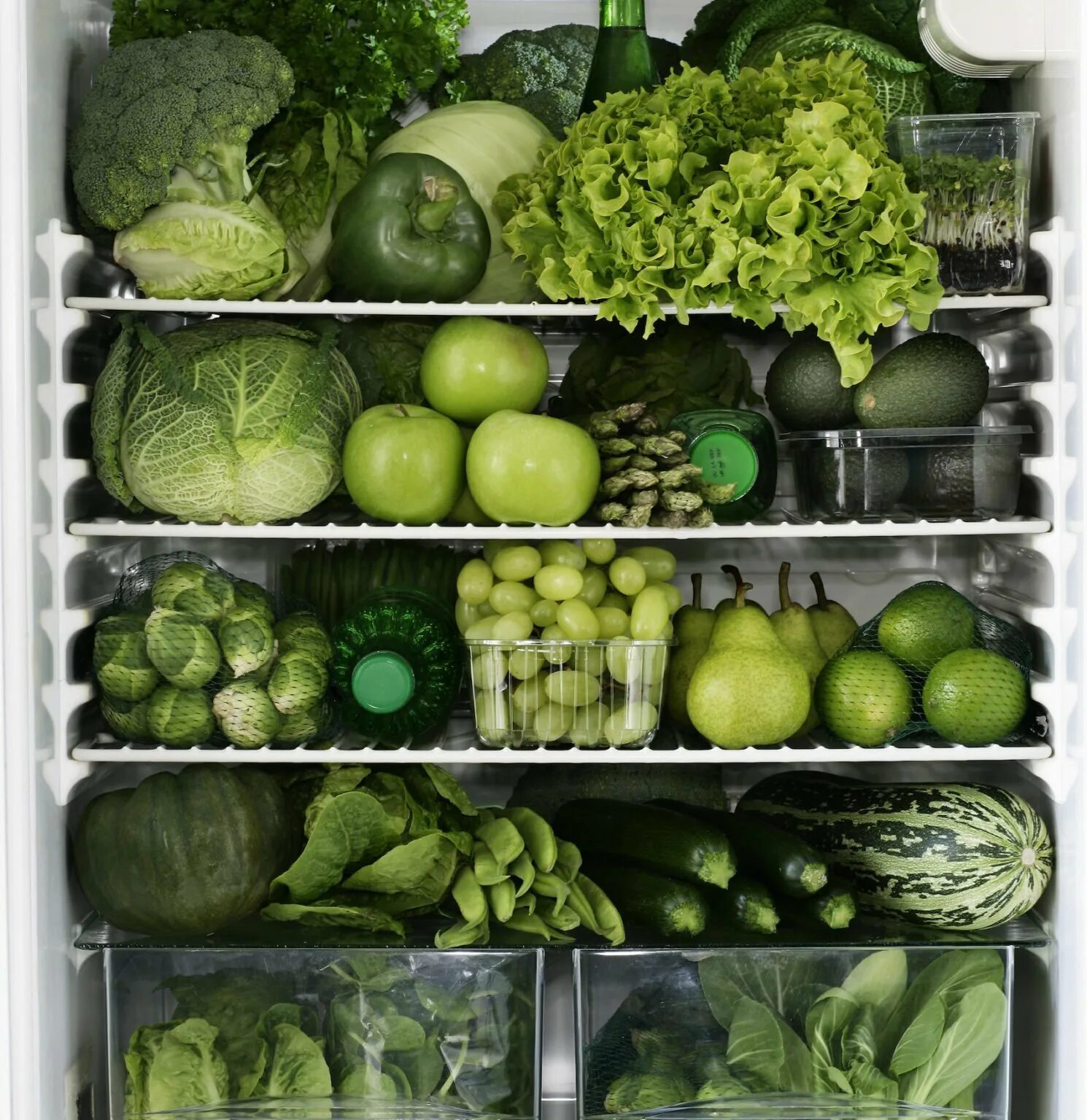 Зеленые продукты растительного. Холодильник для зелени. Овощи и фрукты в холодильнике. Зеленые овощи и фрукты. Холодильник с зелеными продуктами.