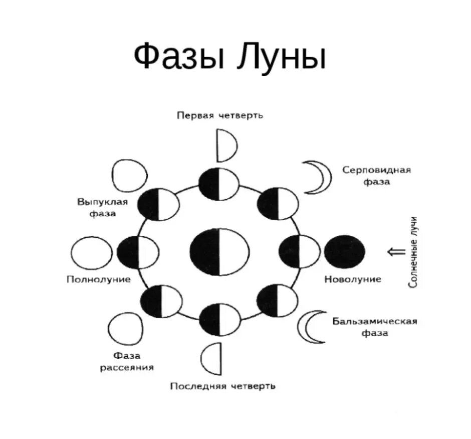 Новолуние 8 апреля время. Фазы Луны схема фаз. Схема поясняющая смену фаз Луны. Схема изменения фаз Луны. Фазы окн.