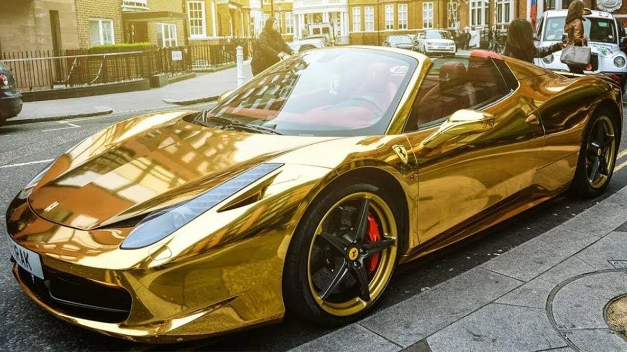 Золотой Бугатти Ламборджини. Ferrari 458. Феррари 458 Золотая. Ferrari 458 Spider Gold. The most expensive car