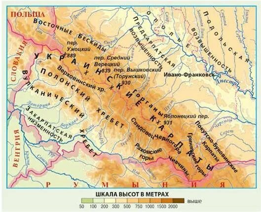 Карпаты какое государство. Горный хребет Карпаты на карте. Горы Карпаты на карте России. Карпаты на карте атласа.