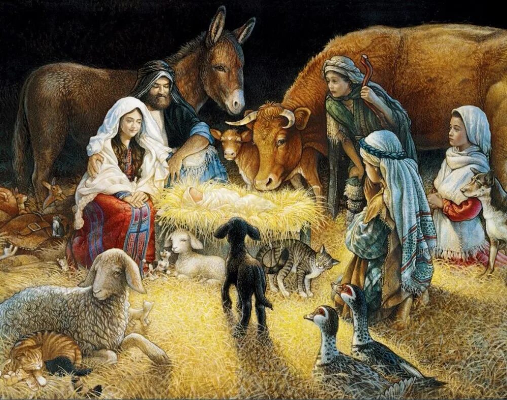 Год рождения иисуса христа. Рождение Иисуса Христа в вертепе. Мария и Иосиф в хлеву. Сочельник Мария Иосиф. Иисус волхвы хлев.