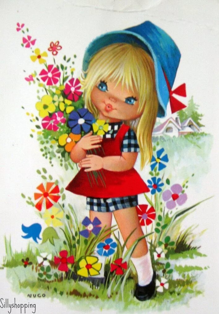 Pin on Postcards Cute drawings, Big eyes art, Cute art