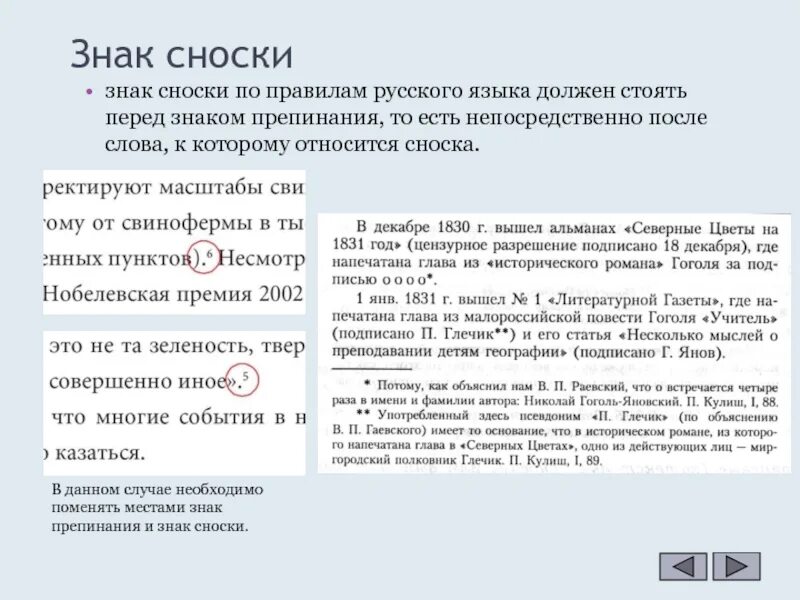 Как поставить точку перед текстом