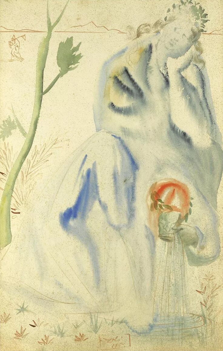 Акварели сальвадора дали. Salvador dali watercolor. Анна гаспарянц. Salvador dali fleurs, 1948. Дали нарисованные акварелью.