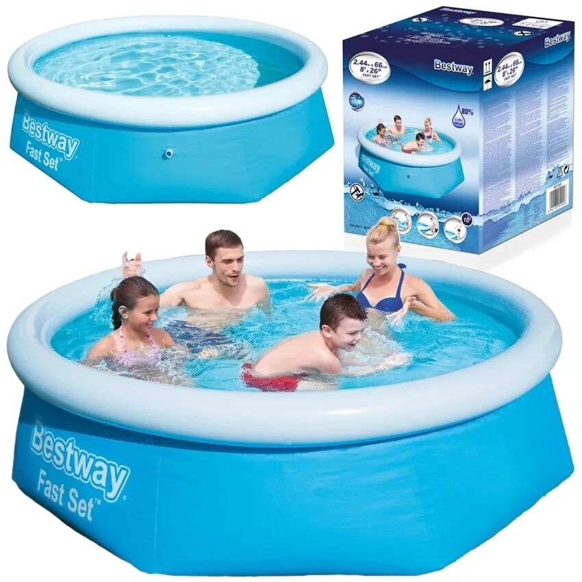 Бассейн bestway fast set pool надувной 305x76см. Бассейн intex 28108 easy set. Надувной бассейн 305х76. Бассейн надувной круглый bestway 244х61. Бассейн надувной 244х61см bestway 57448.