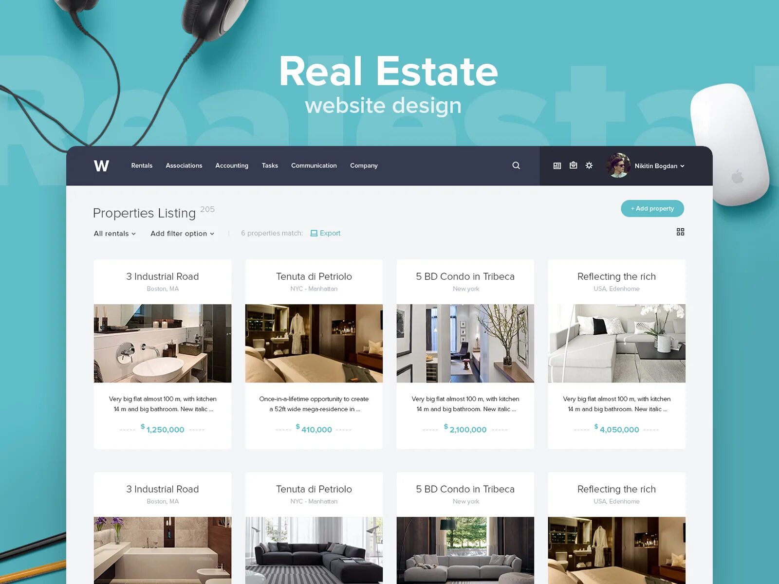 Дизайн сайта. Real Estate website Design. Веб дизайн сайта недвижимости. Стильные сайты.