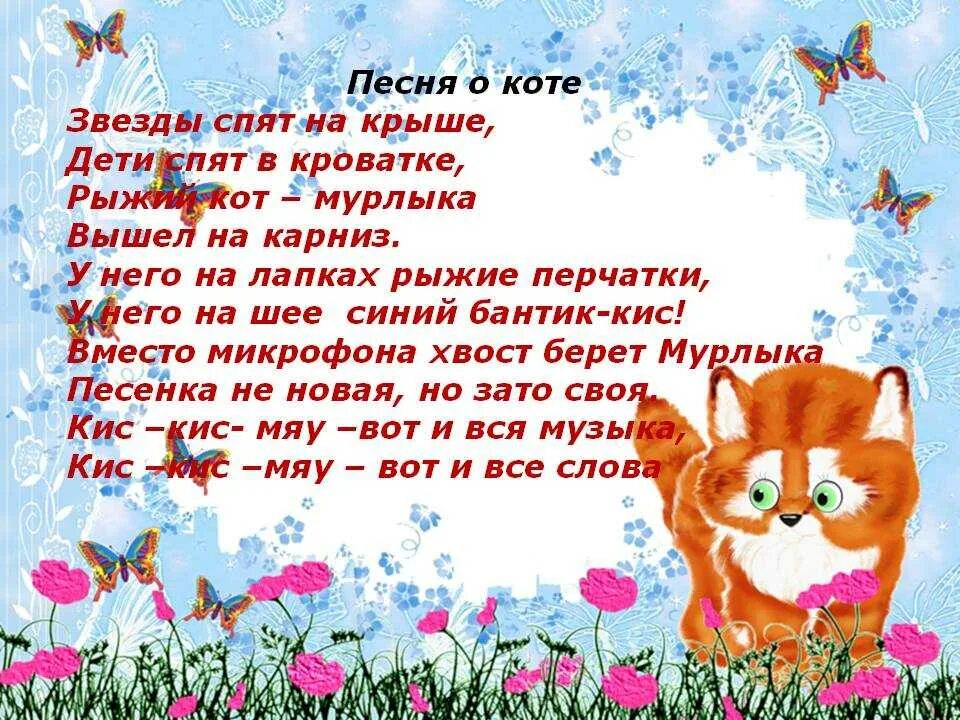 Песня про кота текст