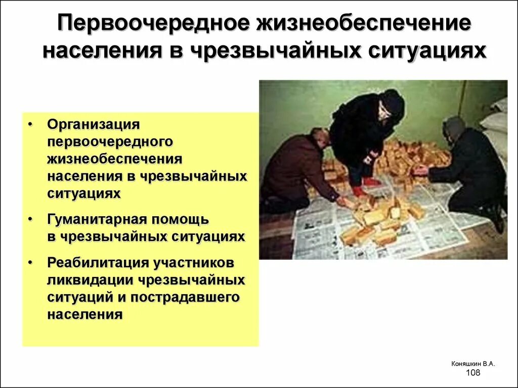 Первоочередное жизнеобеспечение пострадавшего населения это