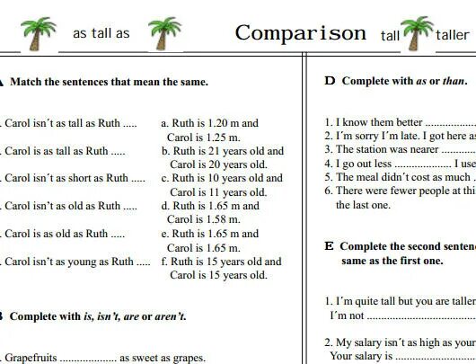 As as упражнения. Сравнение as as. Конструкция as as Worksheets. Задание as as not as. Make comparative sentences