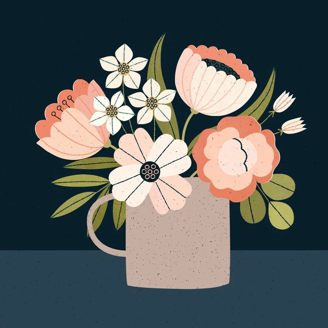 Flat flower