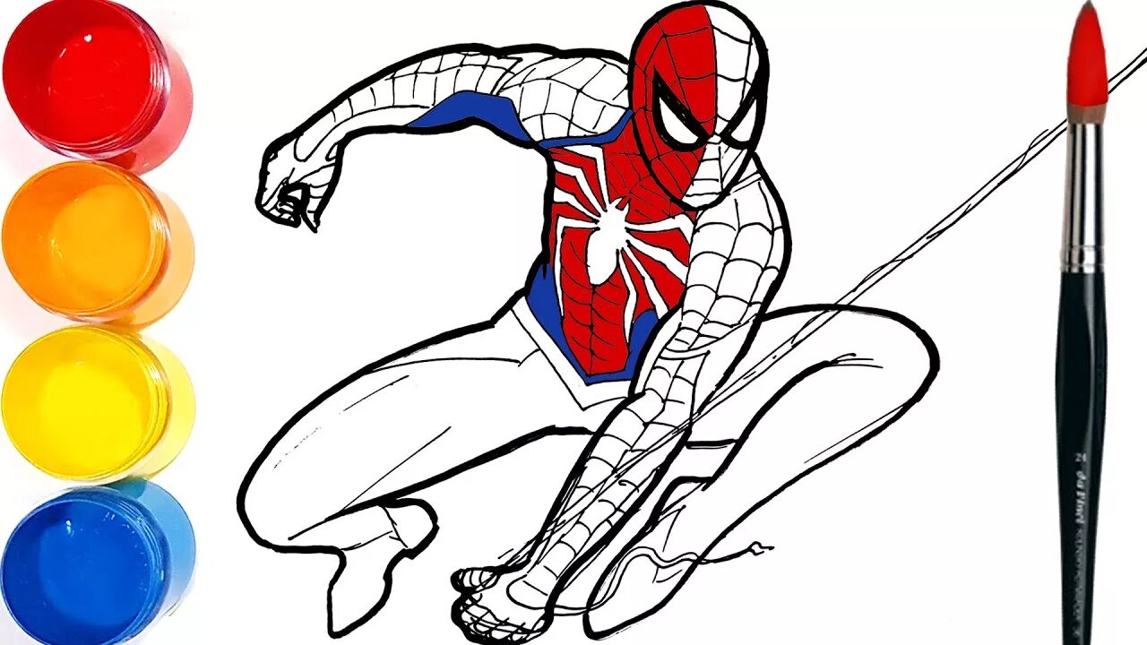 Draw spider man
