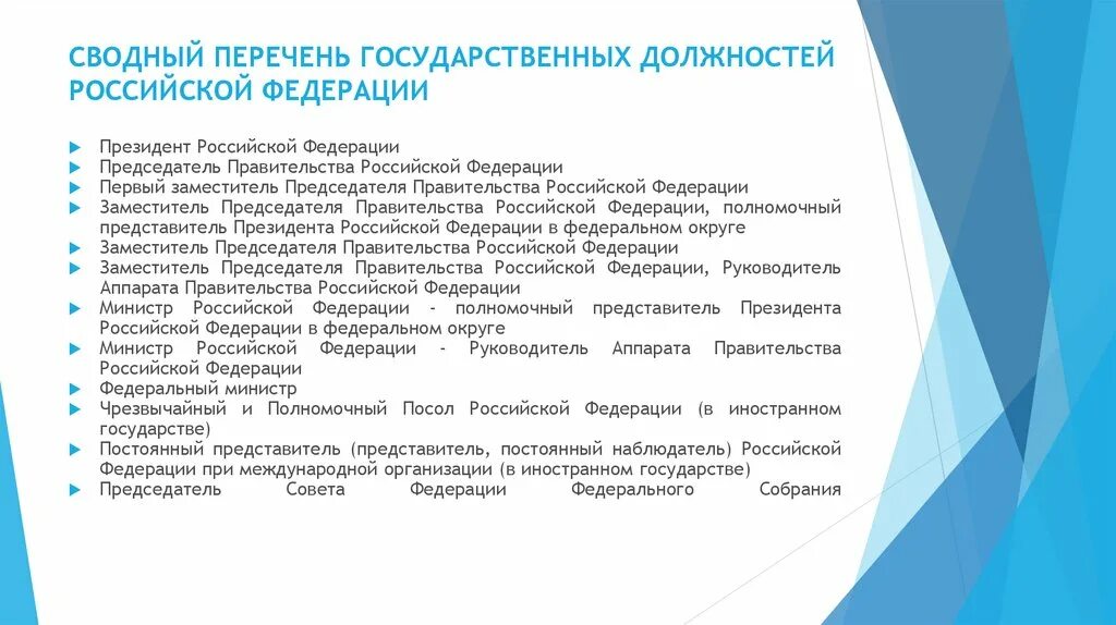 Перечень государственных должностей Российской Федерации. Государственные должности список. Сводный перечень государственных должностей РФ. Гос должности РФ список. Особенности установленные правительством российской федерации