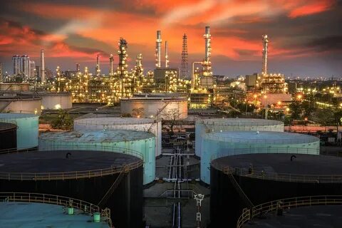 Oil refinery is