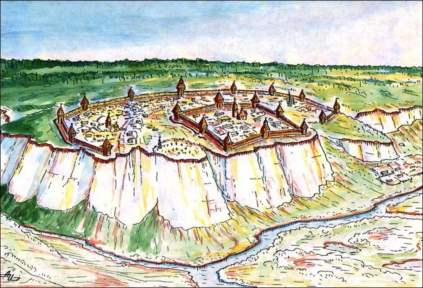 Белгород крепость 17 век. Белгородская крепость Белгород. Белгородская крепость на меловой горе. Древний Белгород.