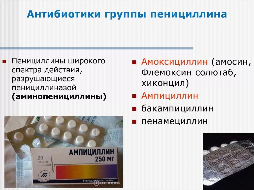 Пенициллин группа действие