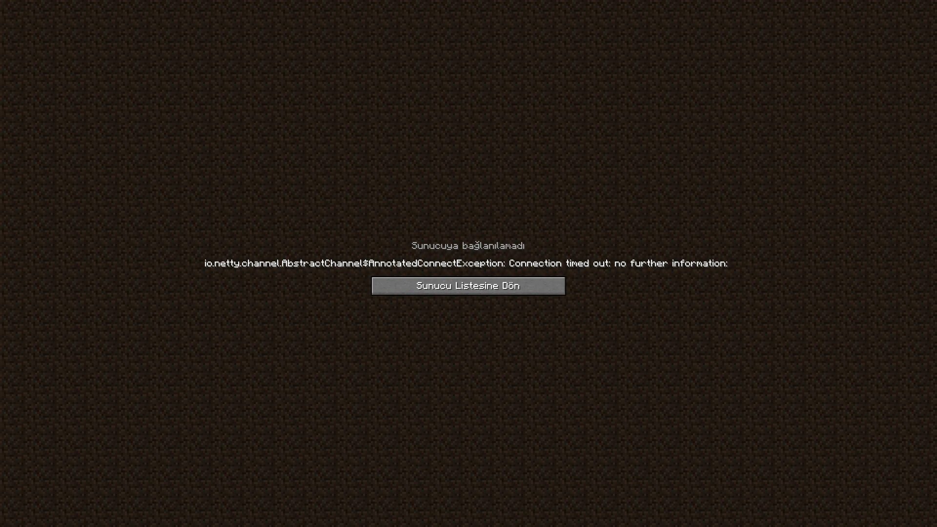 Connection timed out no further information