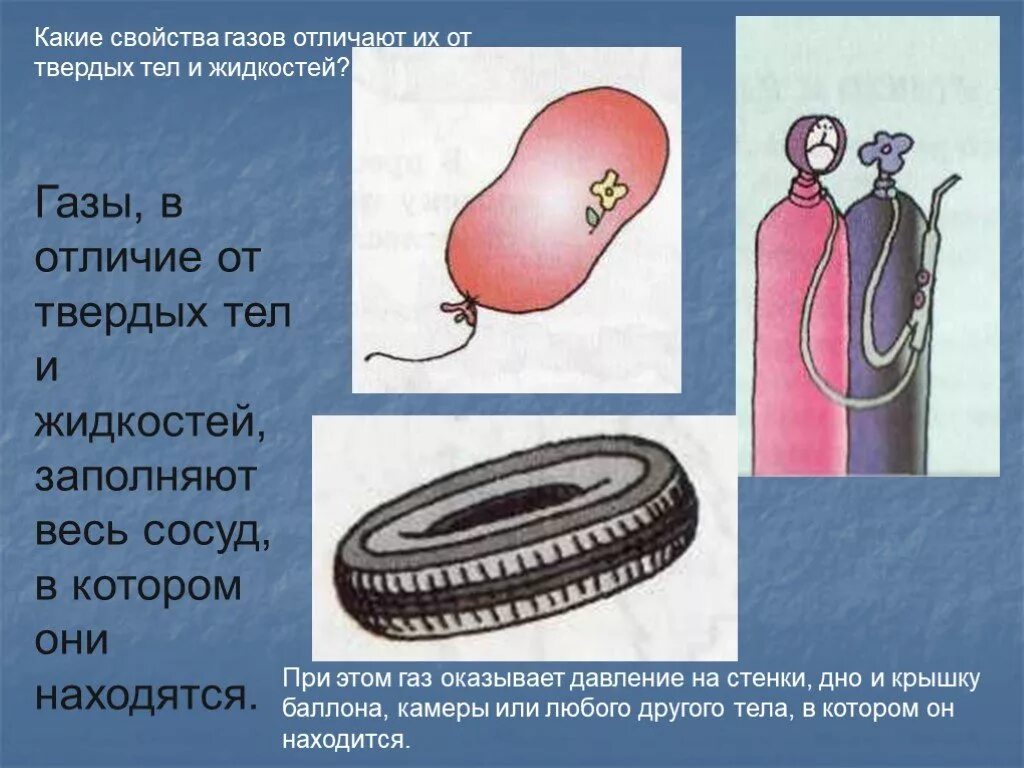 Какие свойства газов. Какие свойства газов отличают их от твердых тел и жидкостей. Свойства жидкостей и газов. Какие свойства газа отличают.