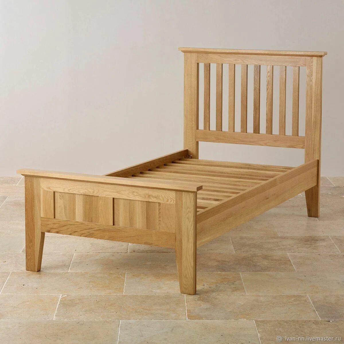 Hasena Oakline Airon Lisio - Solid Oak Floating Modern Bed Bed frame design, Mod
