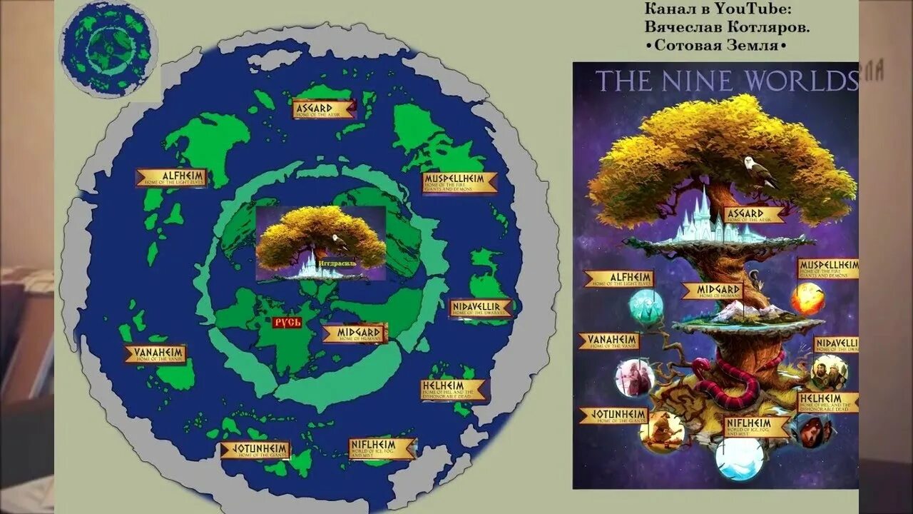 Сотовая земля Котляров последняя версия. Карта плоской земли Асгард. Девять миров 1