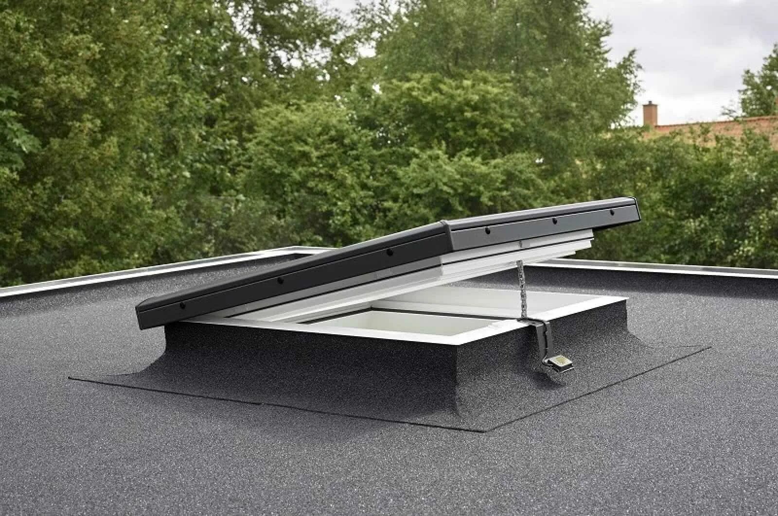 Плоская кровля 7024. ISD Velux 120120. Плоская крыша. Обустройство плоской крыши. Flat roof