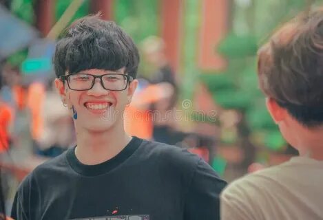 He wears glasses
