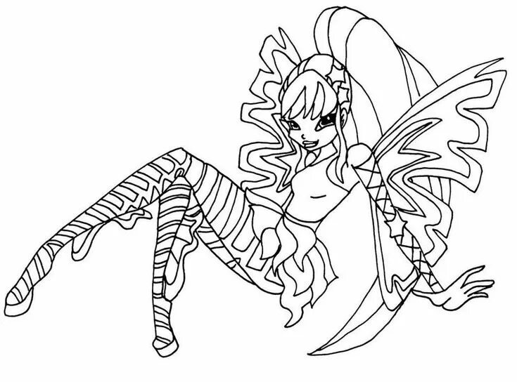 Winx Club Musa Coloring Pages Sketch Coloring Page Princess coloring pages, Cart