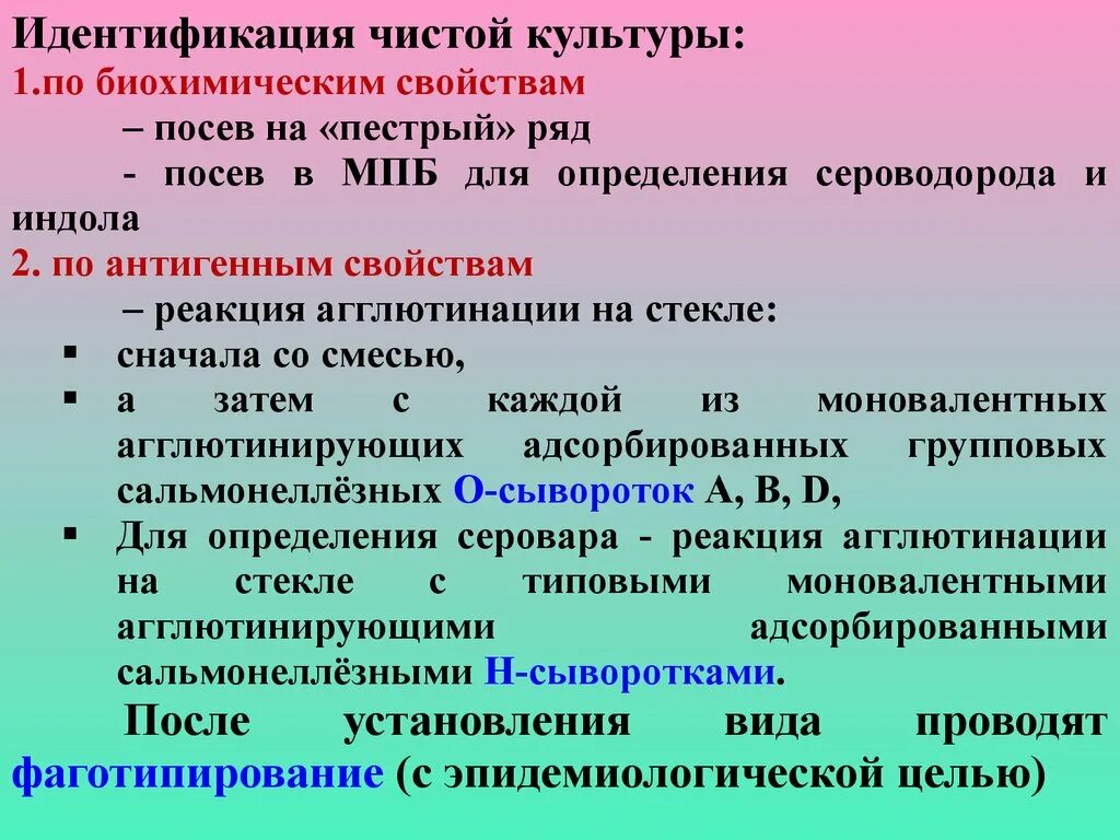 Свойства идентификации бактерий. Идентификация чистой культуры. Методы идентификации чистых культур бактерий. Идентификация чистой культуры методика. Идентификация выделенной чистой культуры бактерий.