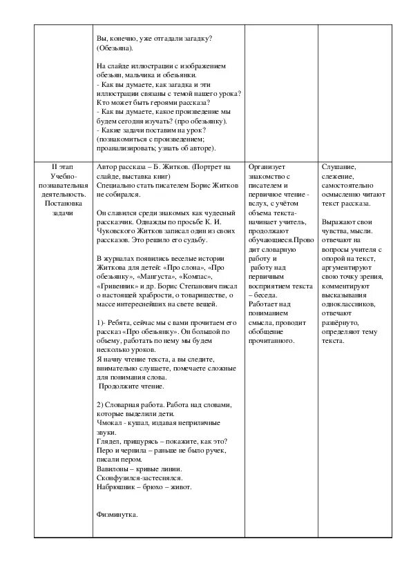 Тест по рассказу житкова про обезьянку 3. Про обезьянку Житков план. Тест по литературе 3 класс про обезьянку Житков. План про обезьянку 3 класс Житков. План урока по литературному чтению.